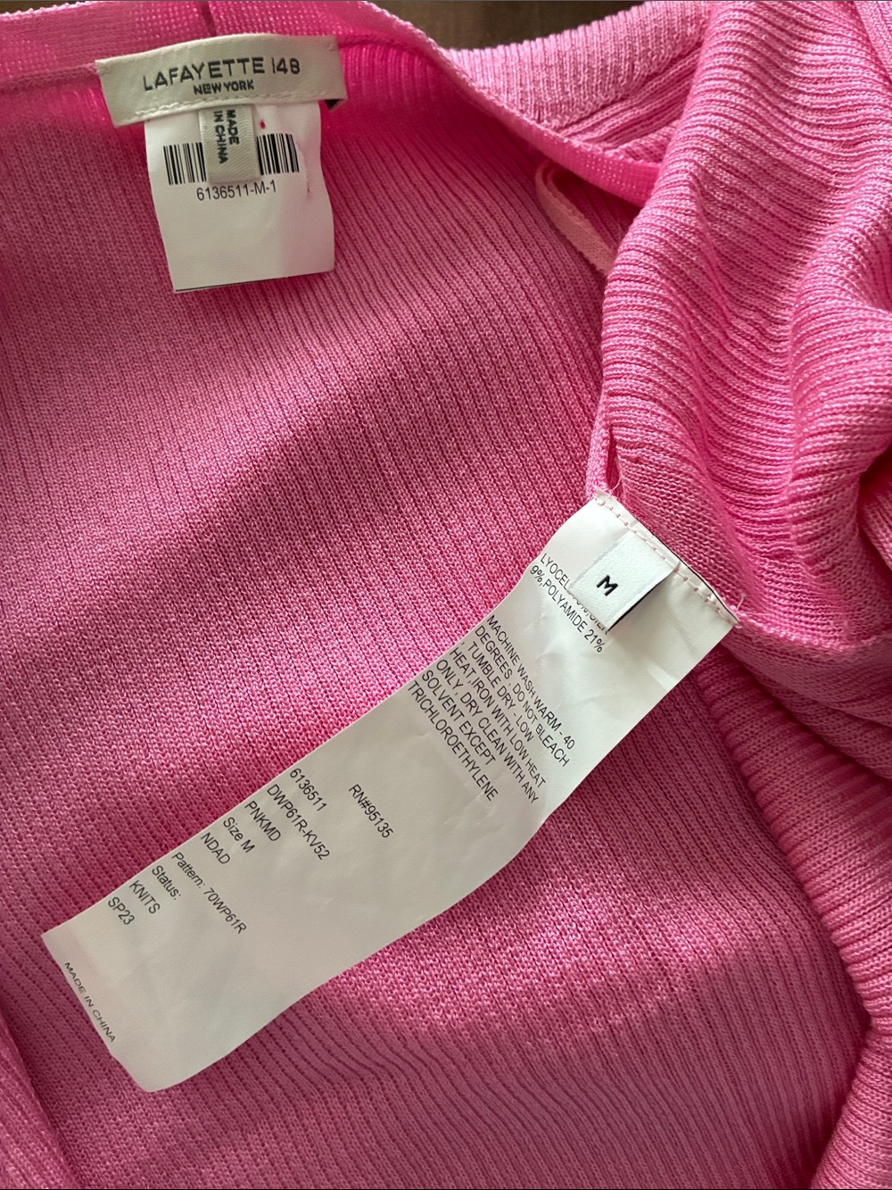 NWOT! Lafayette 148 New York Pink Open-Front Long Silk Cardigan Size Medium - Picture 7 of 7